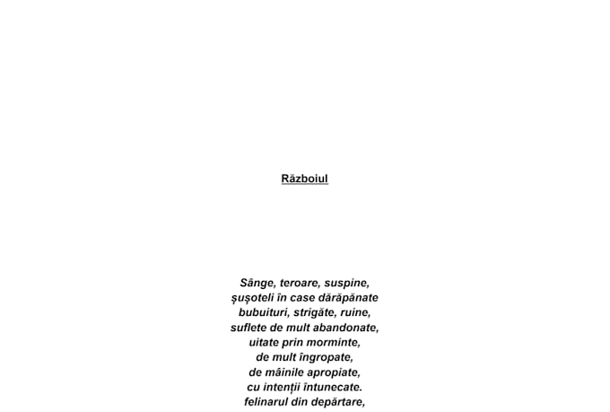 write custom poems in romanian